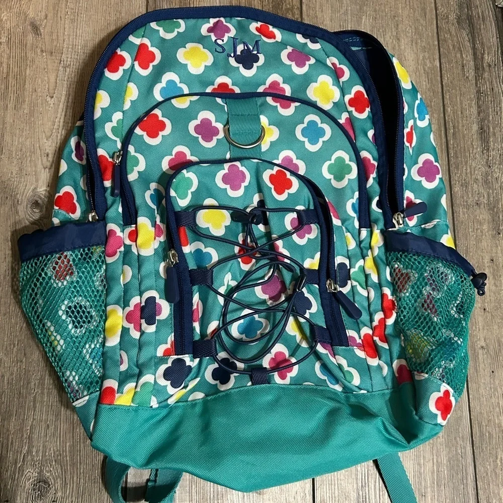 PB Teen Gear-Up model  Pottery Barn Teen Turquoise Backpack Multicolor Clover